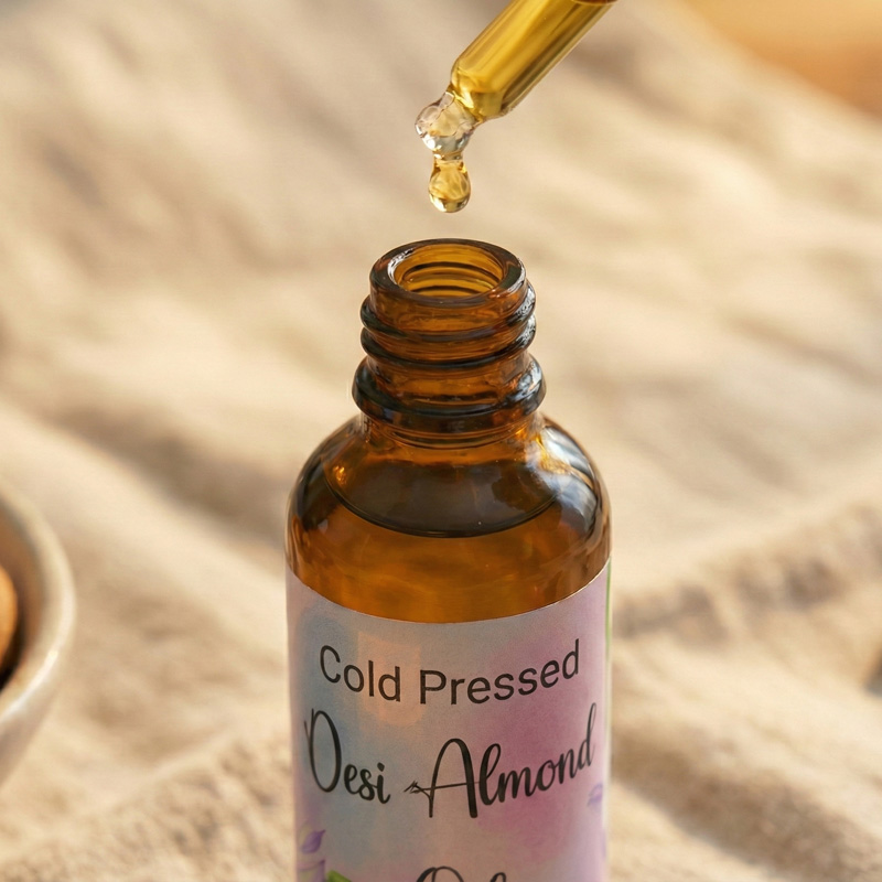 zenvio naturals organic herbal home made desi almond oil oil dropper